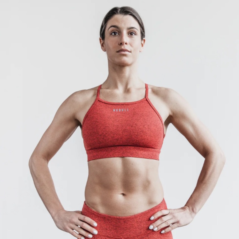 NOBULL HIGH-NECK SPORTS BRA (PLUSH HEATHER)